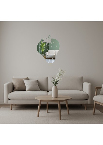 Çilek Desenli Dekoratif Iç Mekan Aynalı Tablosu - MRS4517-1037
