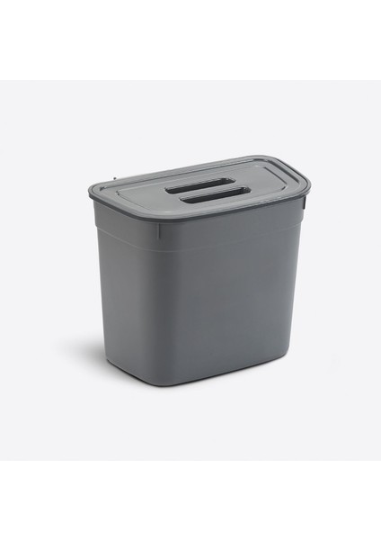 Gri Askılı Kapaklı Dolap Çöp Kutusu, Şık ve Kullanışlı Tasarım