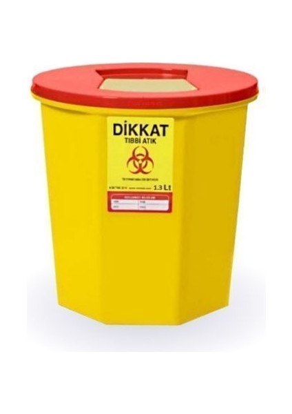 5l Tıbbi Atık Kutusu Kesici-Değilici, 5'li Set, Sarı Renk