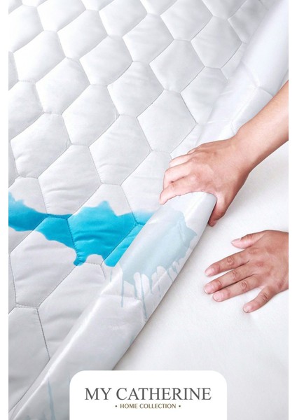 Bebek ve Çocuklar Için Su Geçirmez Kapitone Pamuk Yatak Alezi, Beyaz Renk modelleri