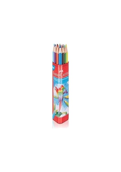 Faber-Castell Boya Kalemi 12 Renk Tam Boy Üçgen Plastik Tüp fiyatları