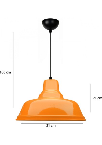 Turuncu Metal Retro Sarkıt Aydınlatma, Ev ve Restoran Için Şık Tasarım modelleri