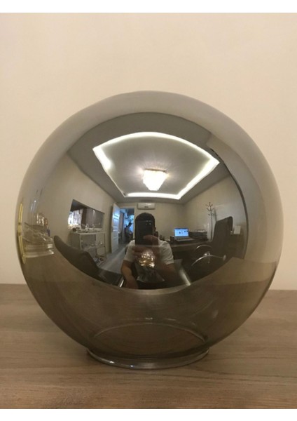 Gri Füme Parlak Avize Abajur Glob Camı Yedek Parça, Şık ve Zarif Tasarım