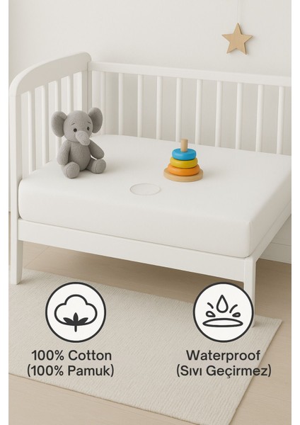 Yumuşak Pamuklu Sıvı Geçirmez Bebek Alezi, Yatak ve Bebek Yatağı Için Uygun modelleri