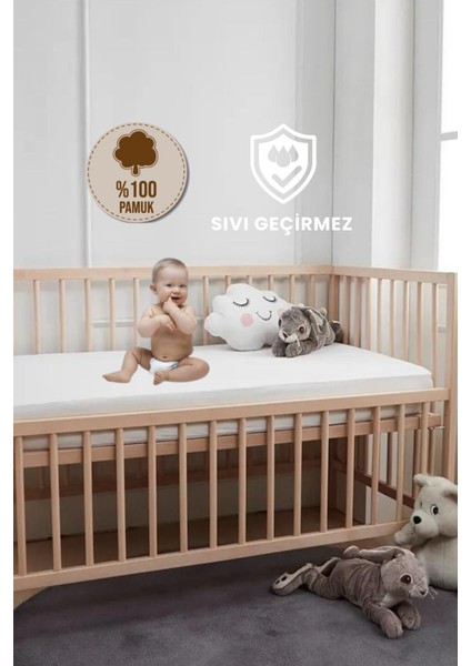 Yumuşak Pamuklu Sıvı Geçirmez Bebek Alezi, Yatak ve Bebek Yatağı Için Uygun fırsatları