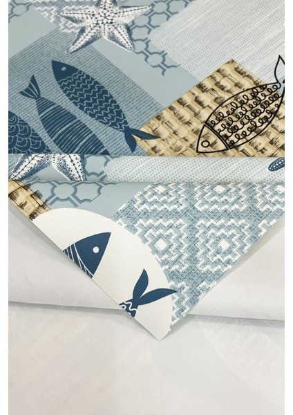 Mavi Pvc Elyaf Tabanlı Silinebilir Masa Örtüsü, Şık ve Dayanıklı Kullanım Sağlar. indirimleri