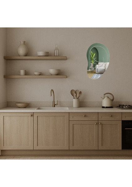 Minimal Kulak Tasarımlı Dekoratif Aynalı Tablo - MRS4078-5836 modelleri