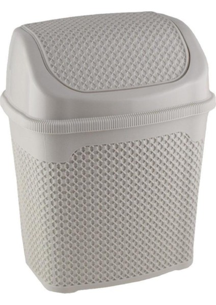 Şık ve Kullanışlı Damla Desenli, Klik Kapaklı Çöp Kutusu