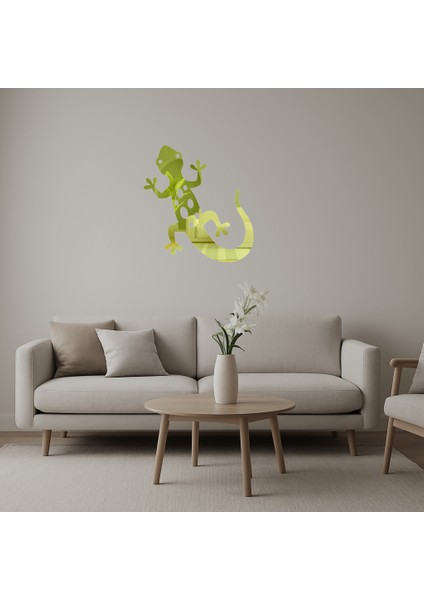 Kertenkele Figürü Altın Aynalı Tablo - MRS7514-8195