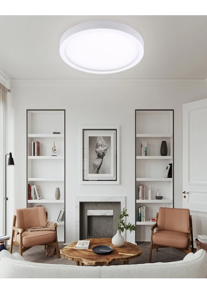 Beyaz LED Tavan Lambası, Banyo, Balkon, Tuvalet Için Şık ve Enerji Tasarruflu Aydınlatma