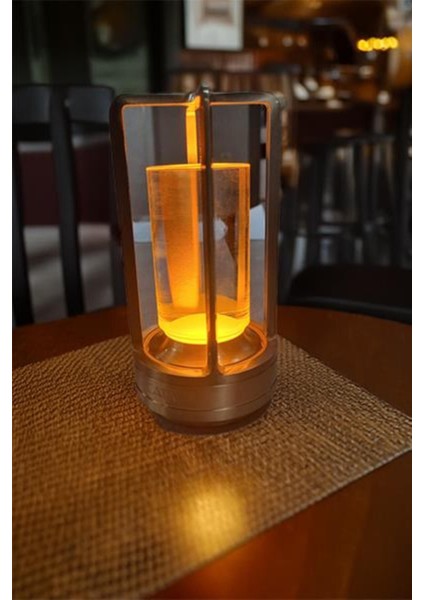 3 Renk Işık Fonksiyonlu USB Şarjlı Masa Lambası Gri Kasa fiyatları