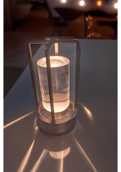 3 Renk Işık Fonksiyonlu USB Şarjlı Masa Lambası Gri Kasa fırsatları