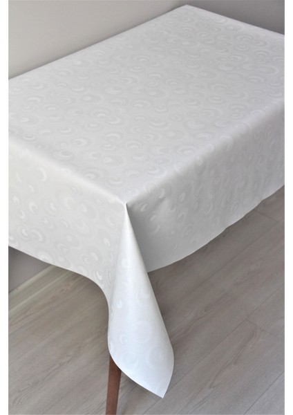 Silinebilir Pvc Muşamba Masa Örtüsü, Yarım Ay Tasarım, Beyaz, Şık ve Pratik Kullanım modelleri
