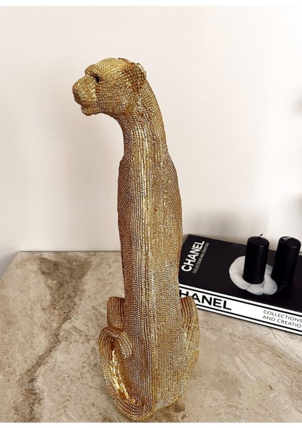 Şık Puma Biblo ve Heykel, Polyester Leopar Çıta Dekoru fiyatları