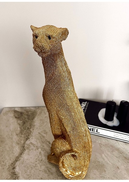 Şık Puma Biblo ve Heykel, Polyester Leopar Çıta Dekoru modelleri