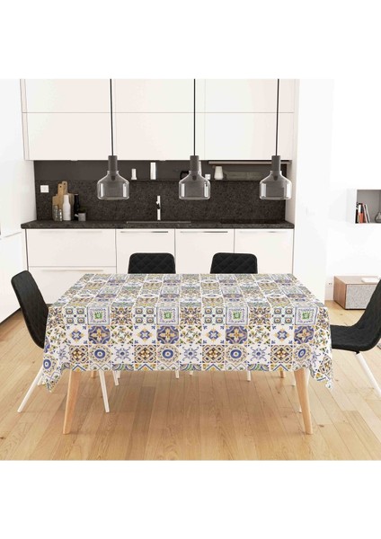 Çok Renkli Yıkanabilir Silinebilir Leke Tutmaz Masa Örtüsü