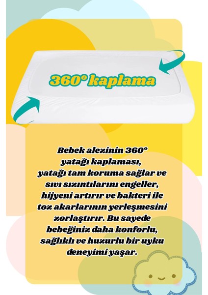 Yüksek Koruma Bebek Alez, Su Geçirmez, Antibakteriyel, Kapitoneli, Rahat ve Şık fırsatları