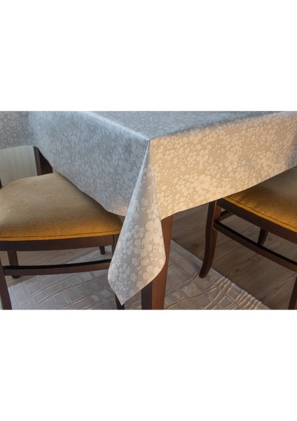 Astarlı Silinebilir Çiçek Desenli Pvc Masa Örtüsü, Gri, Dayanıklı ve Pratik Tasarım modelleri