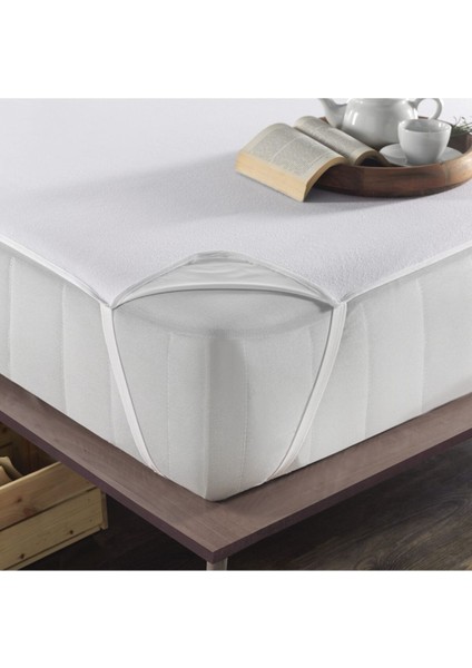 Pamuk Yüzey 4 Köşe Lastikli Sıvı Geçirmez Yatak Koruyucu Alezi