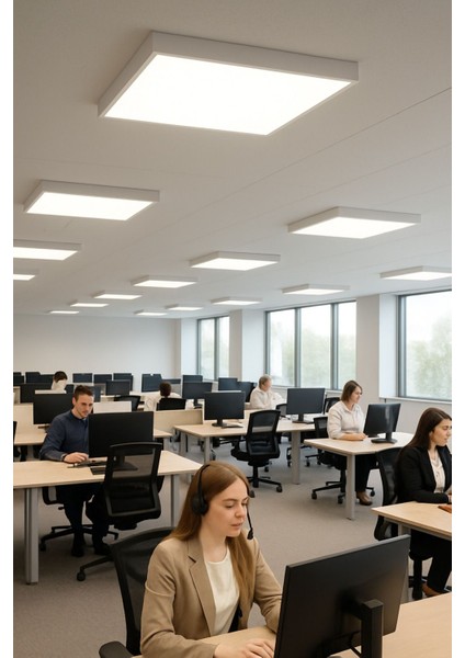 20X20 LED Panel Döşeme Işığı, Koridor, Balkon ve Hol Için Parlak Gün Işığı Rengi