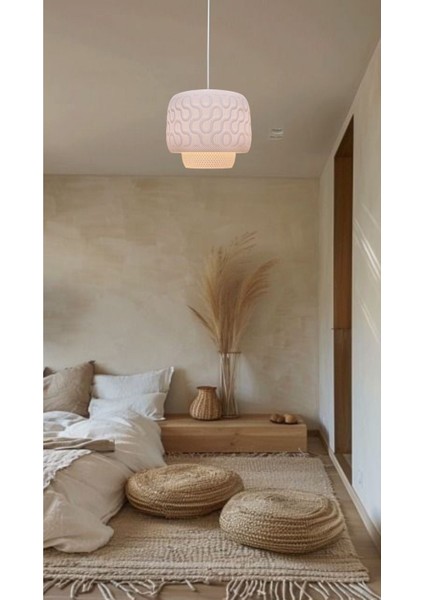 Modern Mesh Dokulu Sarkıt Avize, Şık ve Özel Tasarım, E27, Beyaz Renk modelleri