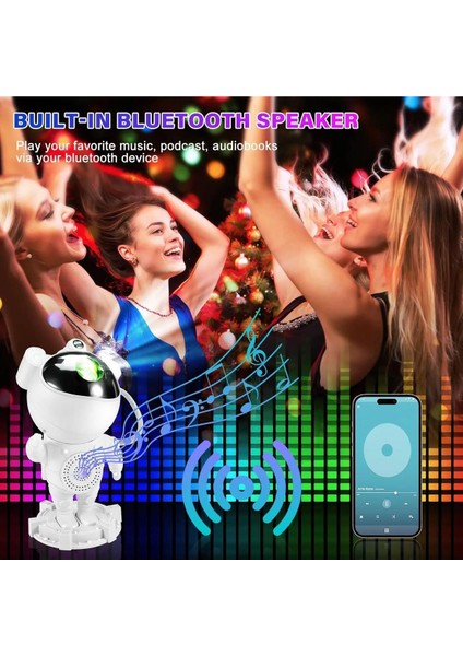 Çok Renkli Uzay Temalı Bluetooth Hoparlör ve Gece Lambası Seti modelleri