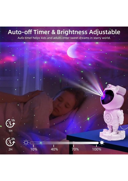 Çok Renkli Uzay Temalı Bluetooth Hoparlör ve Gece Lambası Seti fırsatları