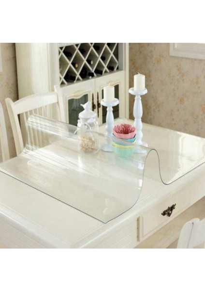 Şeffaf Kalın Masa Muşambası 70-120 Cm, Dayanıklı ve Şık Koruma Ürünü