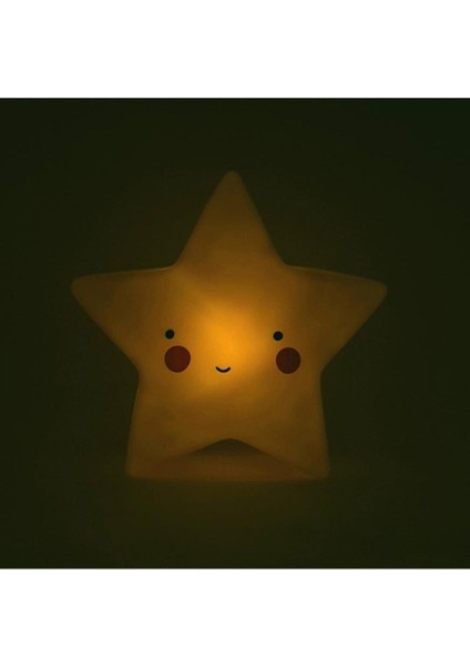 Gülen Yıldız Tasarımlı LED Masa Lambası, Sıcak Sarı Işık, Şık ve Modern Dekorasyon fiyatları