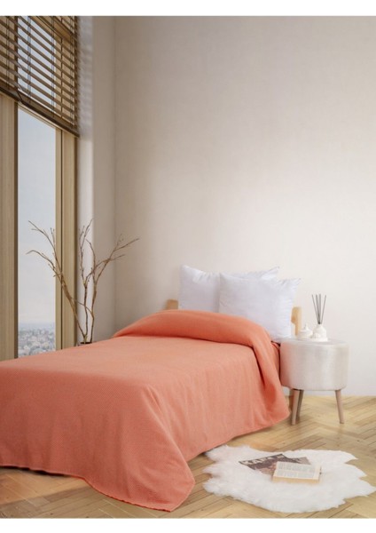 Turuncu Çift Kişilik Pike 200X230 Cm, Yumuşak ve Rahat Uyku Için Ideal