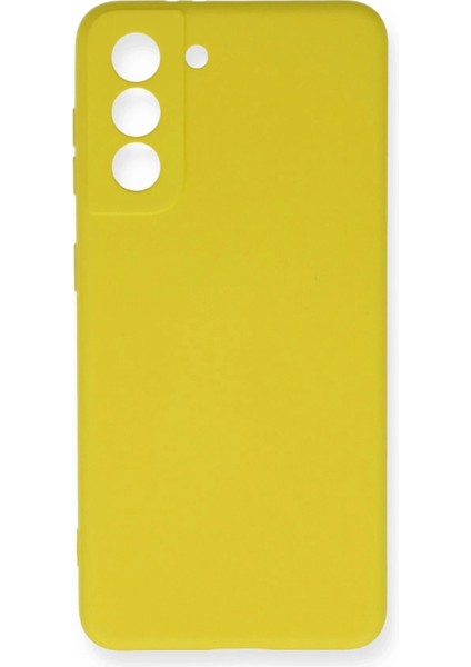 Samsung Galaxy S21 Fe Kılıf Nano Içi Kadife Silikon - Sarı
