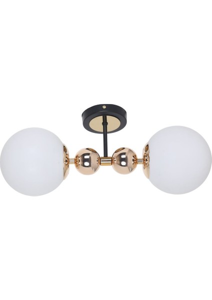 Siyah ve Altın Detaylı Camlı Modern Avize, Şık ve Zarif Tasarım. fırsatları