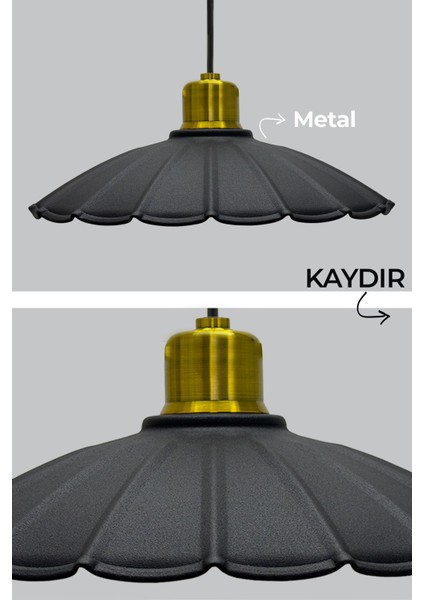 Şık Siyah Metal Mutfak ve Koridor Avizesi, Modern Tasarım fiyatları