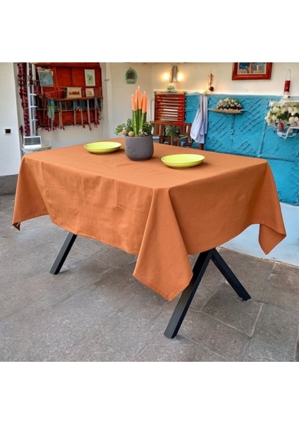 Keten Tarçın Düz Masa Örtüsü, Şık ve Zarif Ev Dekorasyonu Için Mükemmel Seçim modelleri