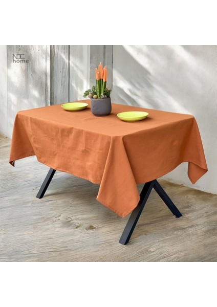 Keten Tarçın Düz Masa Örtüsü, Şık ve Zarif Ev Dekorasyonu Için Mükemmel Seçim fırsatları
