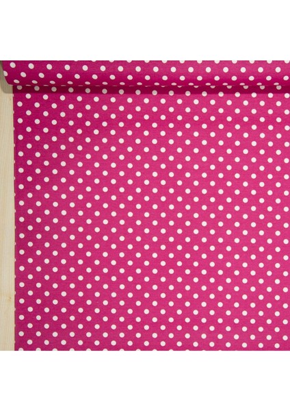 Fuşya Puantiyeli Nevresim Takımı, Çarşaf ve Örtü Içerir, Yumuşak Kumaş Tasarımı