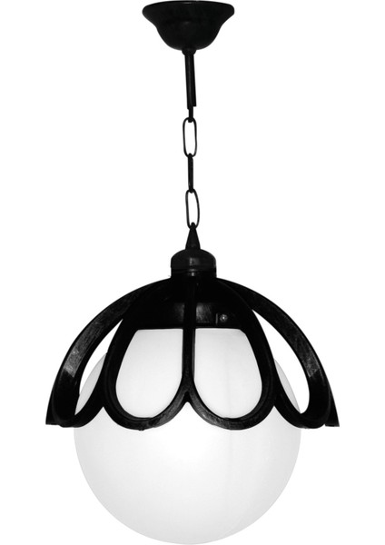 Şık Siyah Yarım Papatya Plastik Tavan Aplikası