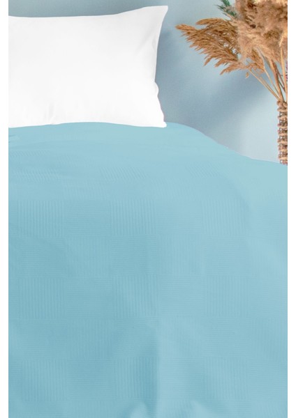 Mavi Dama Desenli Çift Kişilik Pike, 200X230 cm Rahat Uyku Konforu Sağlar fiyatları