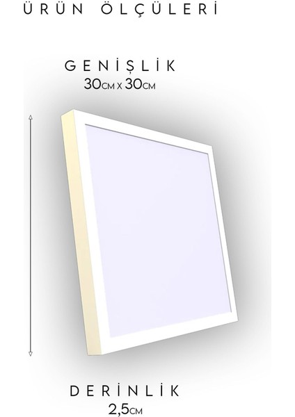 30X30 cm Beyaz LED Panel Armatür, Çok Amaçlı, Enerji Tasarruflu, Modern Tasarım modelleri