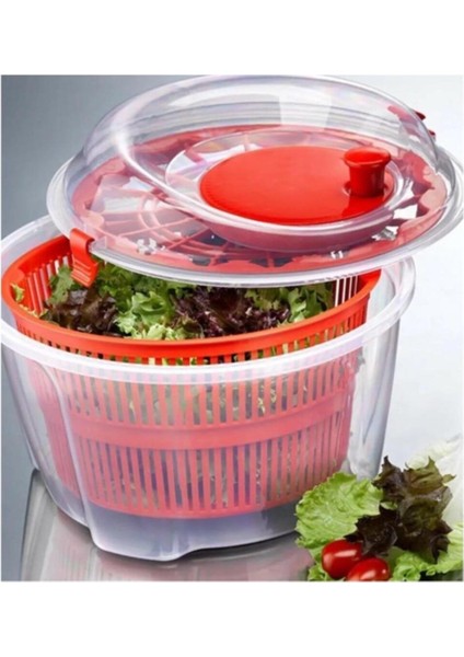 Çok Renkli 4.4l Sebze ve Salata Kurutma Makinesi, Çevirmeli, Standart fırsatları