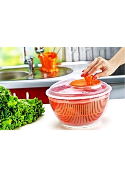 Çok Renkli 4.4l Sebze ve Salata Kurutma Makinesi, Çevirmeli, Standart