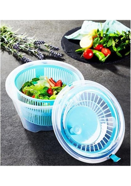 Çok Renkli 4.4l Sebze ve Salata Kurutma Makinesi, Çevirmeli, Standart