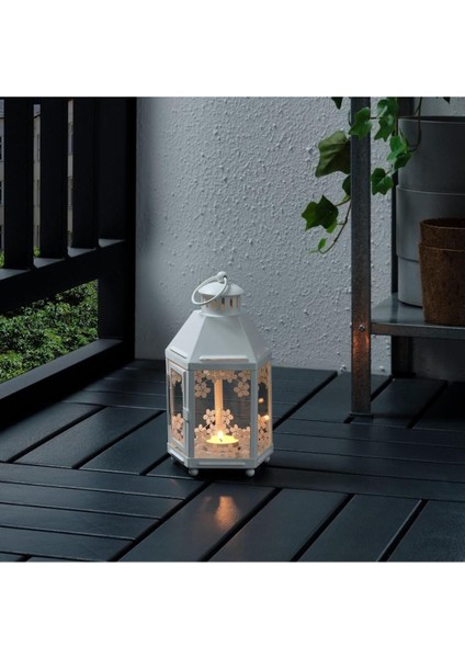 Beyaz 21 cm Metal El Feneri, Dayanıklı ve Şık Tasarım fiyatları