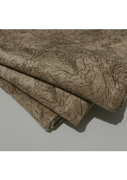 Kahverengi Kadife Üst Kumaş Süngerli Alt Doku Koltuk Örtüsü Damarlı Desen