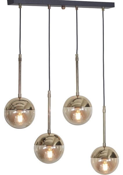 Gold ve Siyah Detaylı Şık Tasarım Sarkıt Avize, Modern Dekorasyon Için Ideal. fırsatları