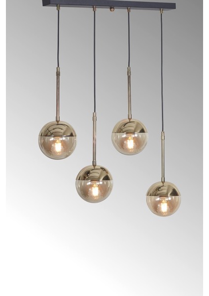 Gold ve Siyah Detaylı Şık Tasarım Sarkıt Avize, Modern Dekorasyon Için Ideal. indirimleri