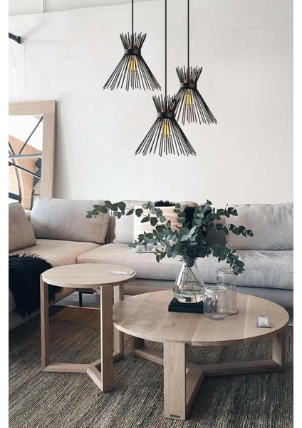 Modern Üçlü Siyah Sarkıt Avize, Şık ve Şık Tasarımıyla Evinize Zarafet Katın fiyatları