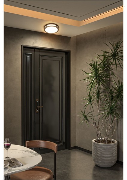 Beyaz ve Siyah Sıva Üstü LED Armatür, Banyo, Balkon, Salon, Tavan ve Duvar Kullanımı