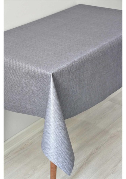 Gri Elyaf Astarlı Silinebilir Pvc Masa Örtüsü, Şık ve Dayanıklı Kullanım Sağlar