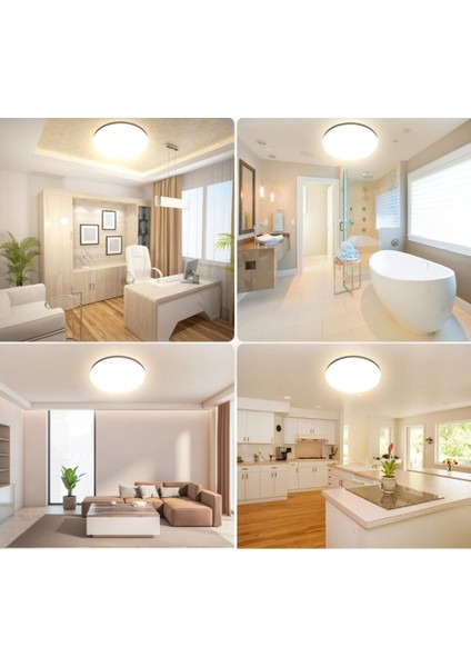 Modern LED Tavan Armatürü, 25CM Çap, 6500K Beyaz Işık, Trafolu ve Şık Tasarım modelleri